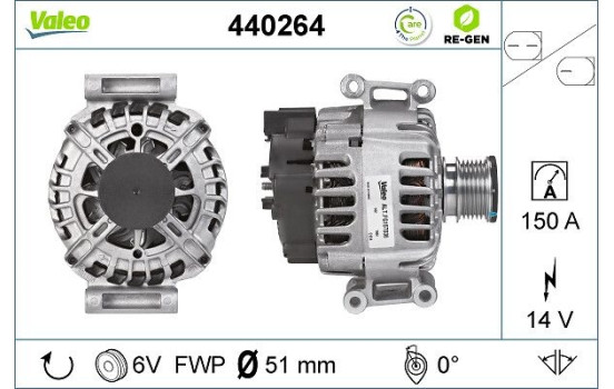 Alternateur REMANUFACTURED PREMIUM 440264 Valeo, Image 2