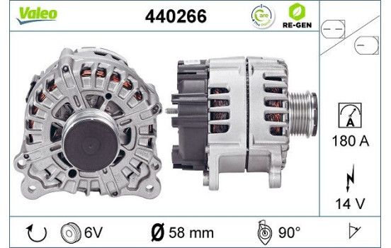 Alternateur REMANUFACTURED PREMIUM 440266 Valeo, Image 2