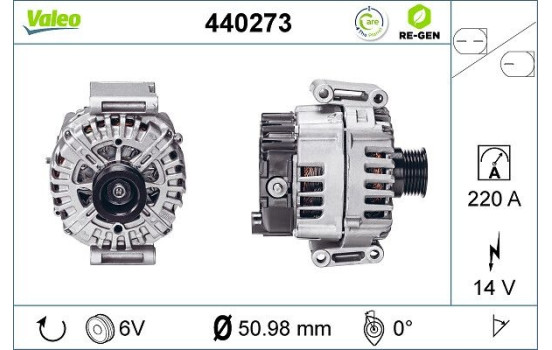 Alternateur REMANUFACTURED PREMIUM 440273 Valeo, Image 2