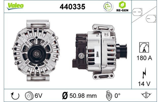 Alternateur REMANUFACTURED PREMIUM 440335 Valeo, Image 2