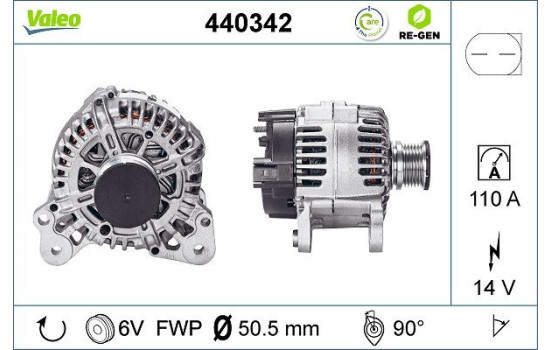Alternateur REMANUFACTURED PREMIUM 440342 Valeo, Image 2