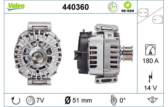 Alternateur REMANUFACTURED PREMIUM 440360 Valeo, Image 2