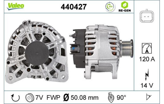 Alternateur REMANUFACTURED PREMIUM 440427 Valeo, Image 2