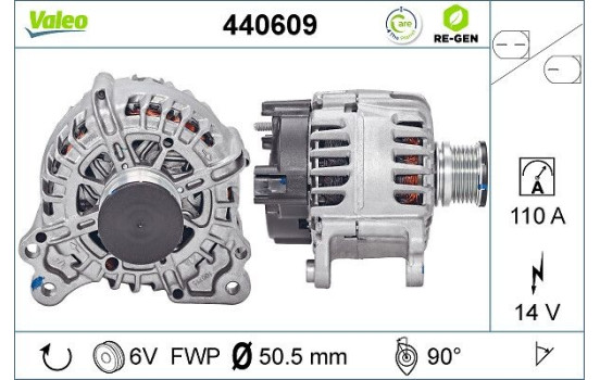 Alternateur REMANUFACTURED PREMIUM 440609 Valeo, Image 2