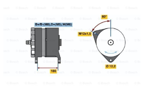 Alternateur T1(RL)28V65/120A Bosch