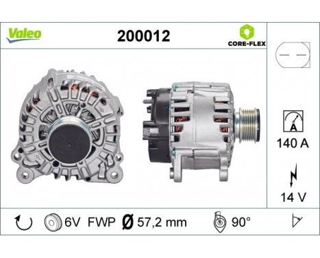 Alternateur VALEO CORE-FLEX 200012