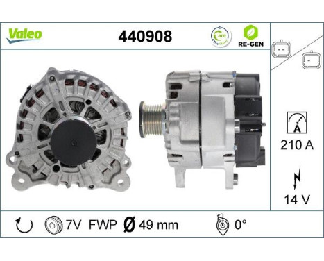 Alternateur VALEO RE-GEN REMANUFACTURED 440908