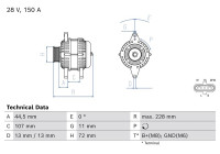 Dynamo / Alternateur 0 986 085 500 Bosch