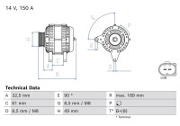 Dynamo / Alternateur 0 986 085 680 Bosch
