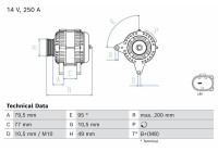 Dynamo / Alternateur 0 986 086 360 Bosch