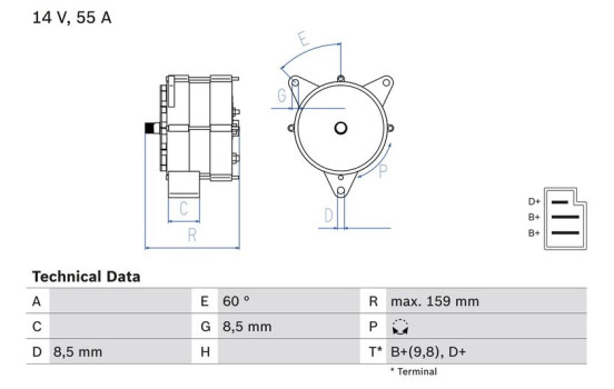 Dynamo / Alternateur 3102 Bosch, Image 2