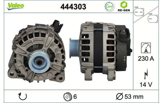Dynamo / Alternateur 444303 Valeo, Image 2