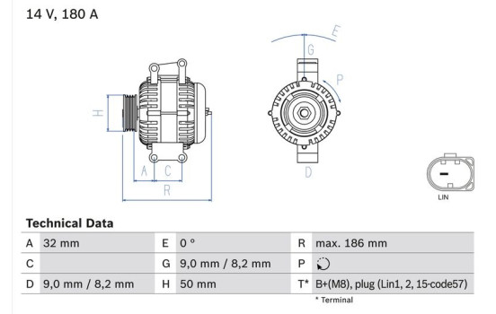 Dynamo / Alternateur 8459 Bosch, Image 2