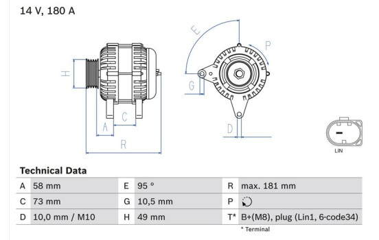 Dynamo / Alternateur 8463 Bosch, Image 2
