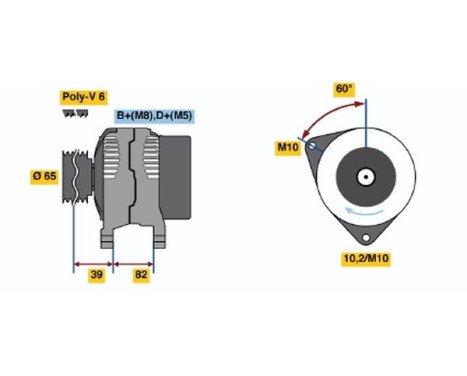 Dynamo Audi 120A NC(R)14V70/120A Bosch