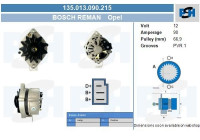 Dynamo Bosch opel 6 heures 0.120.469.801-R