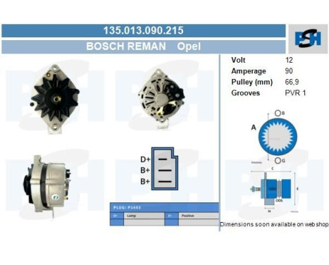 Dynamo Bosch opel 6 heures 0.120.469.801-R
