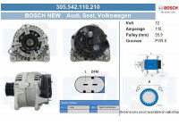 Dynamo Volkswagen 110A 305.542.110.210 Bosch