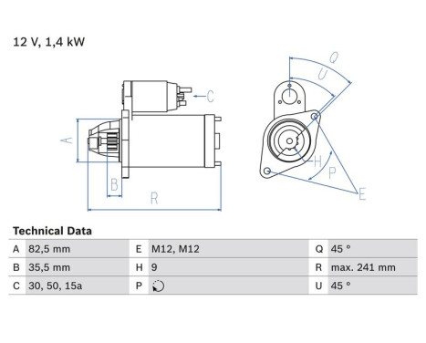 Démarreur 1360 Bosch