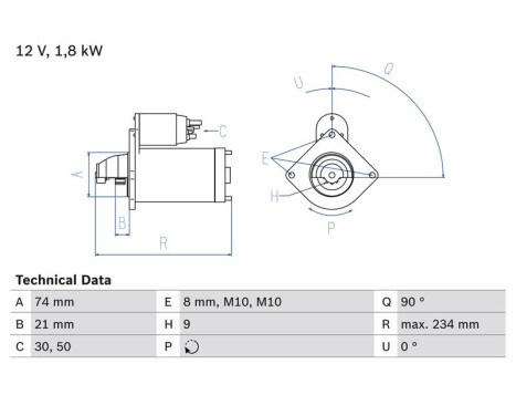 Démarreur 2123 Bosch