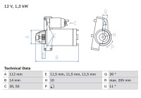 Démarreur 2348 Bosch