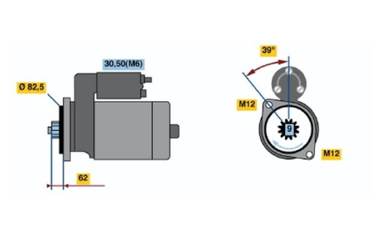 Démarreur DB(R)12V2,2KW Bosch, Image 5