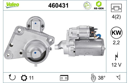 Démarreur / Démarreur 460431 Valeo, Image 2