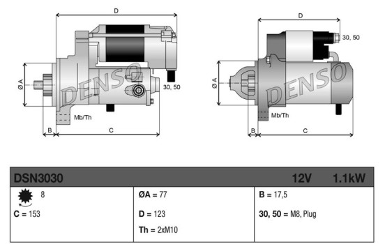 Démarreur / Démarreur DSN3030 Denso, Image 3