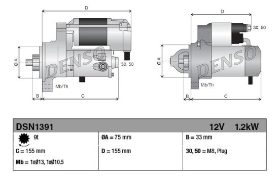 Démarreur DSN1391 Denso