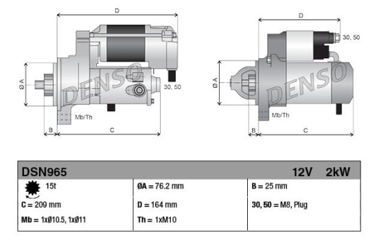 Démarreur DSN965 Denso