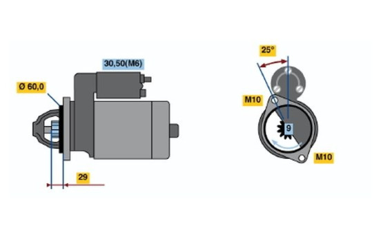 Démarreur DW(R)12V1,7KW Bosch, Image 5