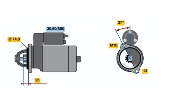 Démarreur DW(R)12V1,7kW Bosch, Image 5