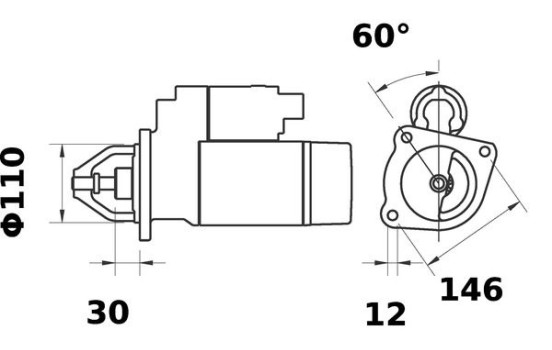 Démarreur Fiat 3,2 kw, Image 2