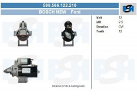 Démarreur Ford 2.5 kw 590.566.122.210 Bosch