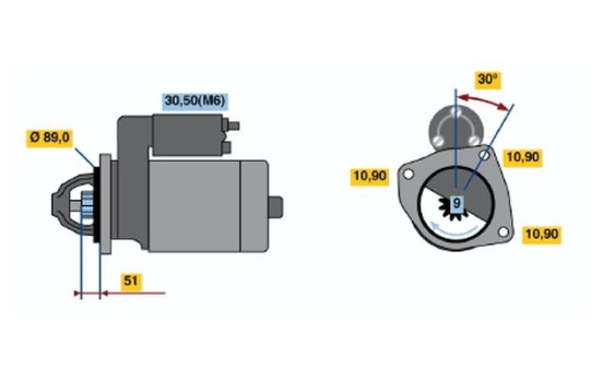 Démarreur IF(R)12V3,0kW Bosch, Image 5