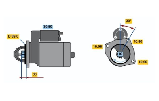 Démarreur IF(R)24V4,0kW Bosch, Image 5
