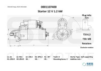 Démarreur Lombardini 1.1kw
