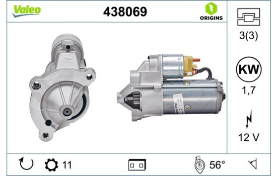 Démarreur NEW ORIGINAL PART 438069 Valeo, Image 3