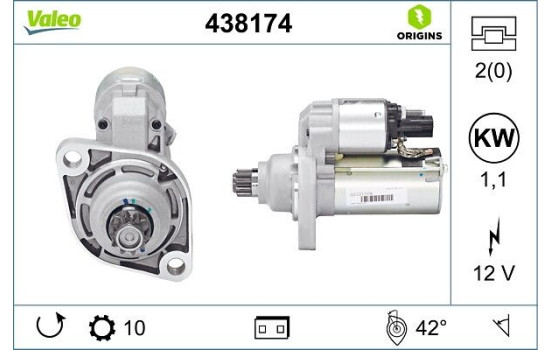 Démarreur NEW ORIGINAL PART 438174 Valeo, Image 4