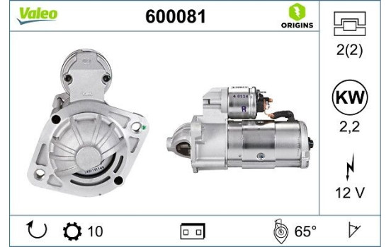 Démarreur NEW ORIGINAL PART 600081 Valeo, Image 2