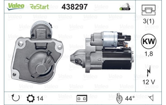 Démarreur NEW STOP&START ORIGINAL PART 438297 Valeo