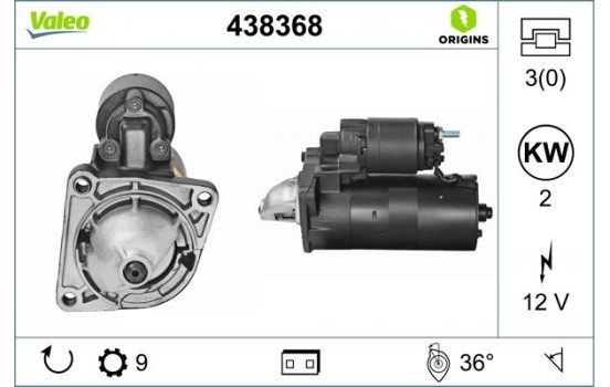 Démarreur PIÈCE NEUVE 438368 Valeo