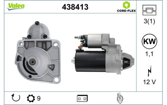 Démarreur PIÈCE NEUVE 438413 Valeo