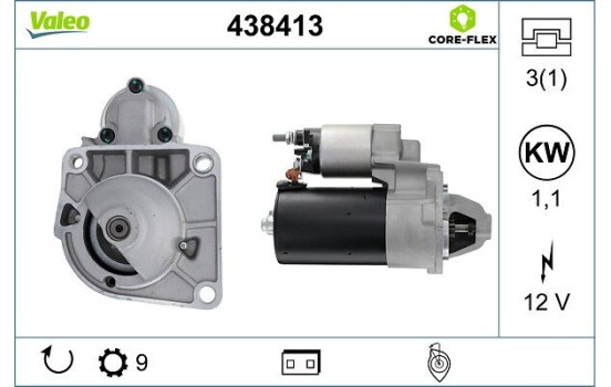 Démarreur PIÈCE NEUVE 438413 Valeo, Image 4