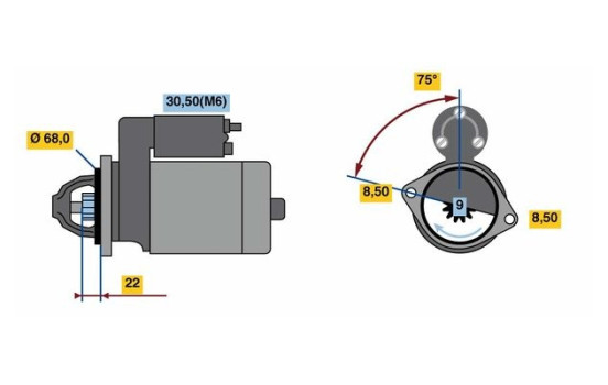 Démarreur R70-M1012V(R) Bosch, Image 5