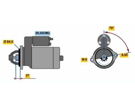 Démarreur R70-M2512V(R) Bosch