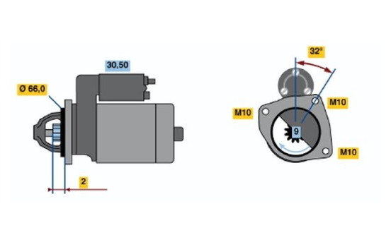 Démarreur R74-L2012V(R) Bosch, Image 3