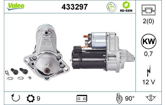 Démarreur REMANUFACTURED PREMIUM 433297 Valeo, Image 2