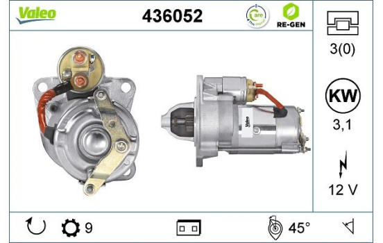 Démarreur REMANUFACTURED PREMIUM 436052 Valeo, Image 2