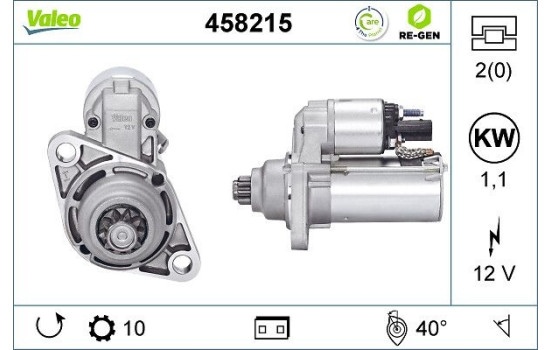 Démarreur REMANUFACTURED PREMIUM 458215 Valeo, Image 2